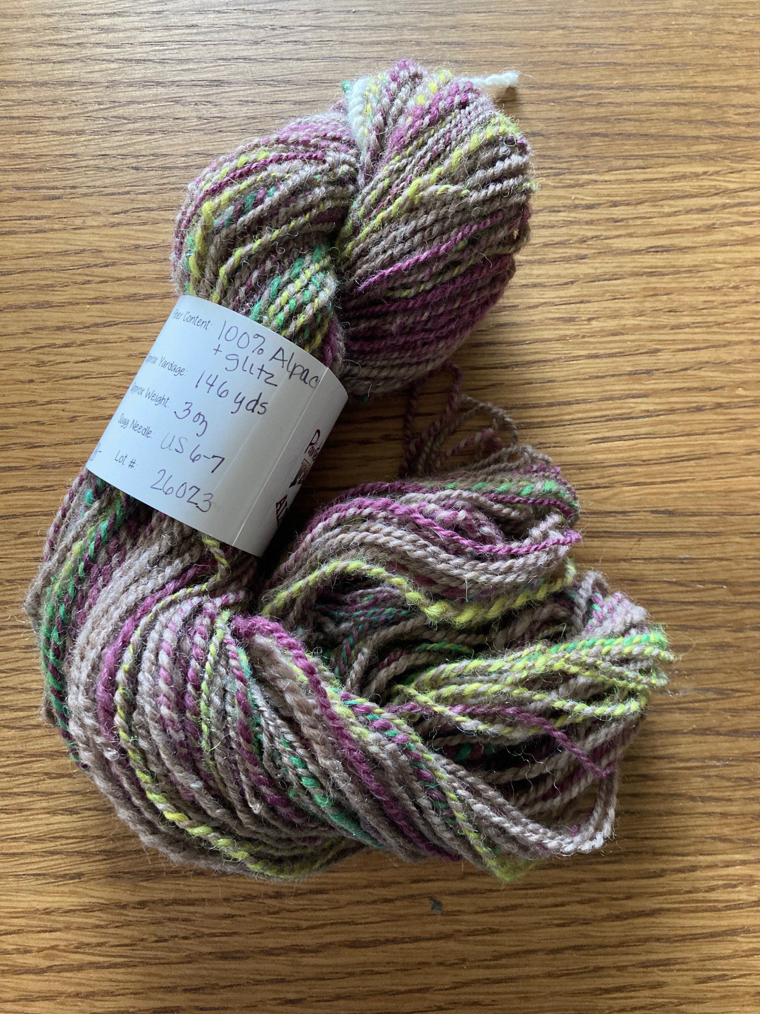 Hand Crafted Multicolor Fuzzy Alpaca Wool in Green, Purple and Cream Alpaca Rainbow Yarn - Etsy main image 2